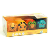 Dschungeltiere Stempel Set - 4 selbstfärbende Kinderstempel ab 18 Monate - DJ09012 Djeco
